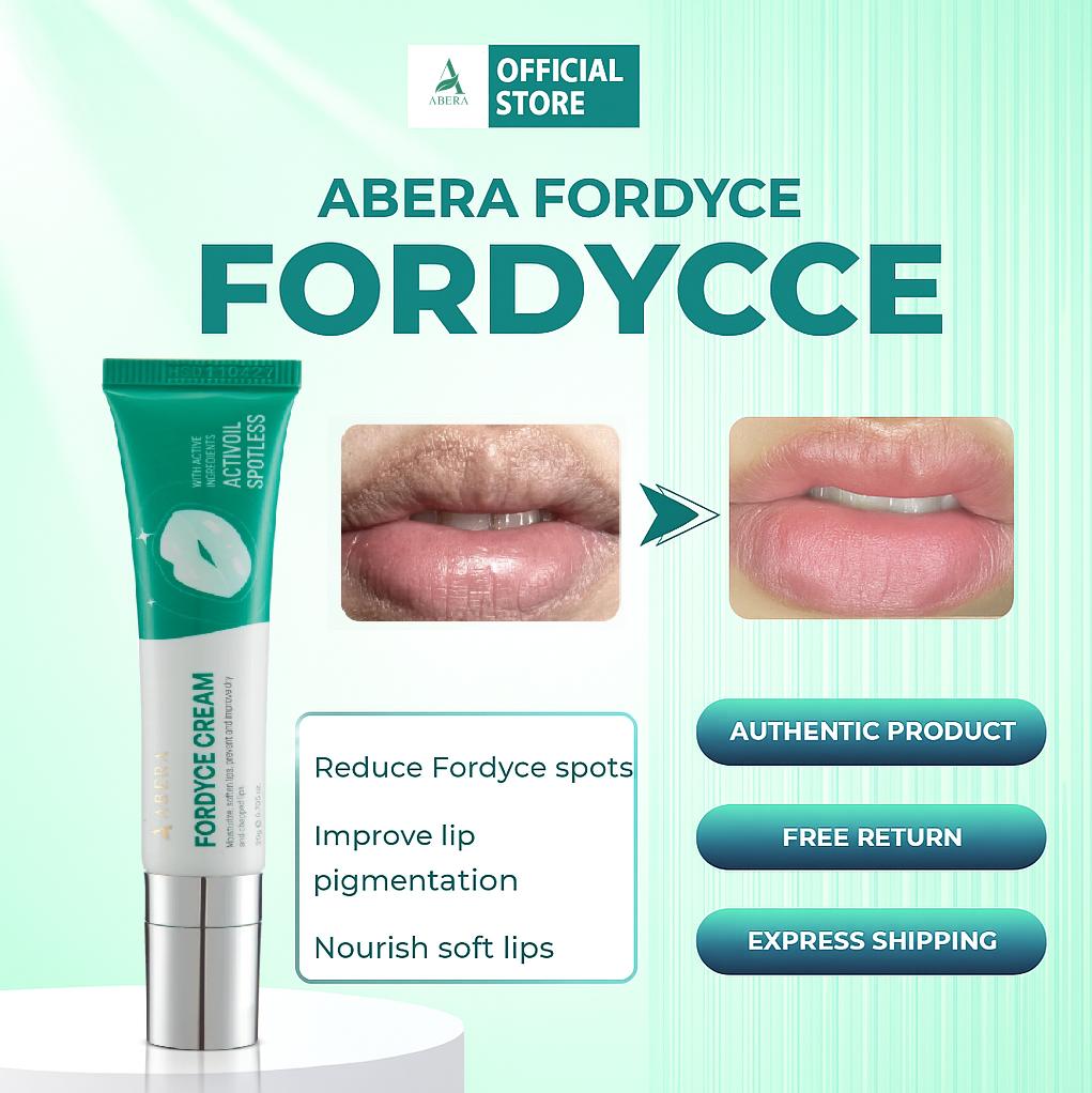 ABERA FORDYCE CREAM - REDUCES LIP ACNE, MOISTURIZES, IMPROVES DRY, CHACKED LIPS, REDUCES DARK LIPS 0.7 Oz