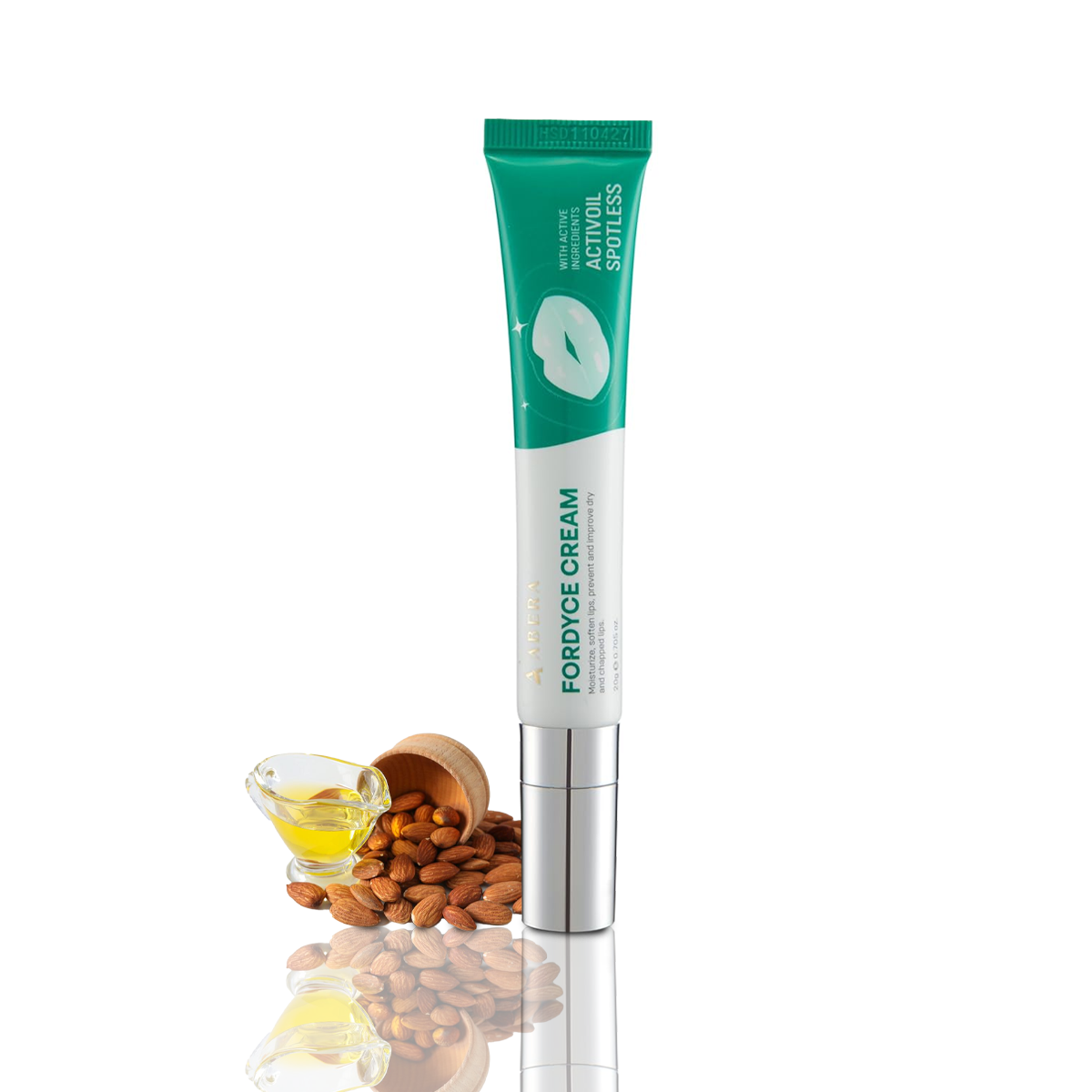 ABERA FORDYCE CREAM - REDUCES LIP ACNE, MOISTURIZES, IMPROVES DRY, CHACKED LIPS, REDUCES DARK LIPS 0.7 Oz