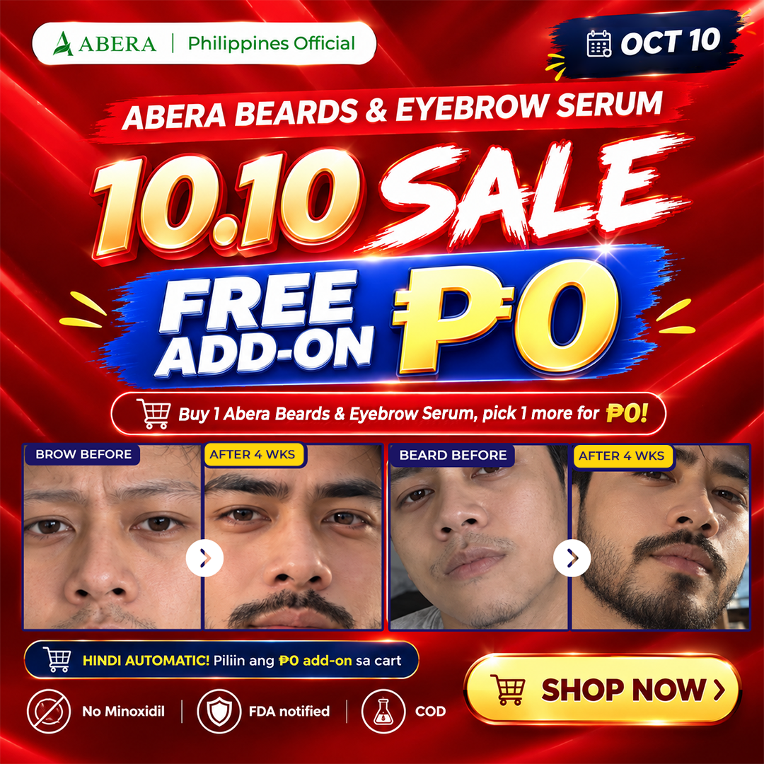 [BUY 1, ADD 1 FOR ₱0] ABERA Eyebrow & Beard Growth Serum 20ml [FDA] – Natural Serum From Ginseng Root (No makeup, No color, No Minoxidil)