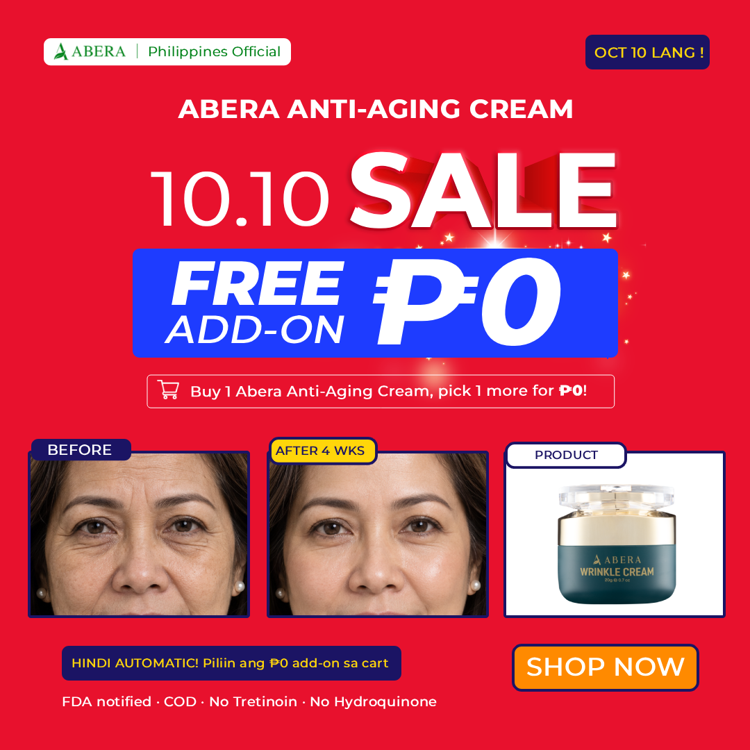 [BUY 1, ADD 1 FOR ₱0]  Abera Wrinkle Cream [FDA] – Erases Wrinkles, Firms Sagging Skin, Brightens Skin & Prevents Premature Aging – Made With Natural, Safe And Gentle Ingredients